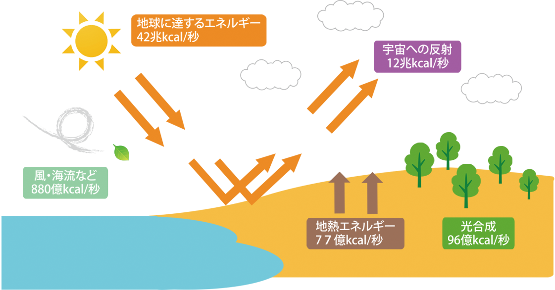 太陽光エネルギーの比較